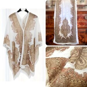 Lightweight Chiffon Shawl Scarf Jacquard Beach Cover-Up